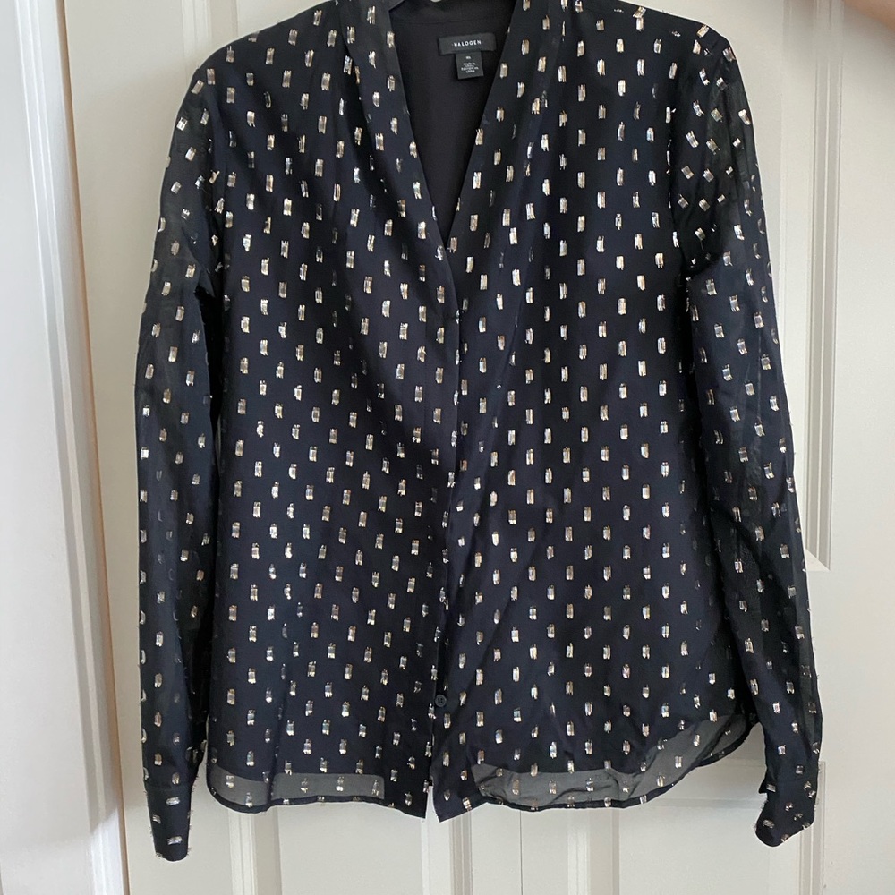 Nordstrom Metallic Button up